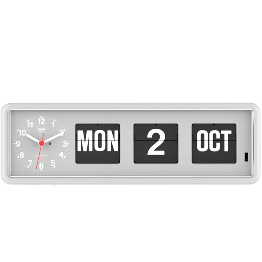 TWEMCO KALENDER FLIP CLOCK BQ-38 GRÅ