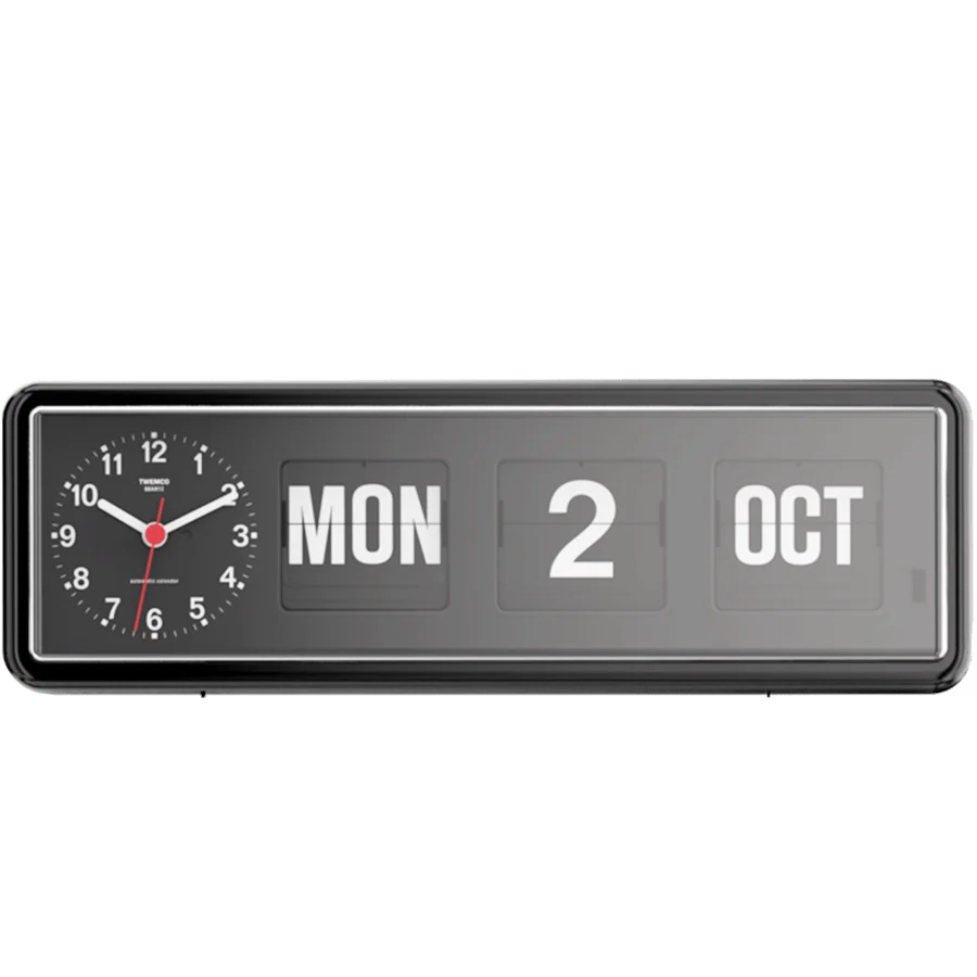 TWEMCO KALENDER FLIP CLOCK BQ-38 SORT