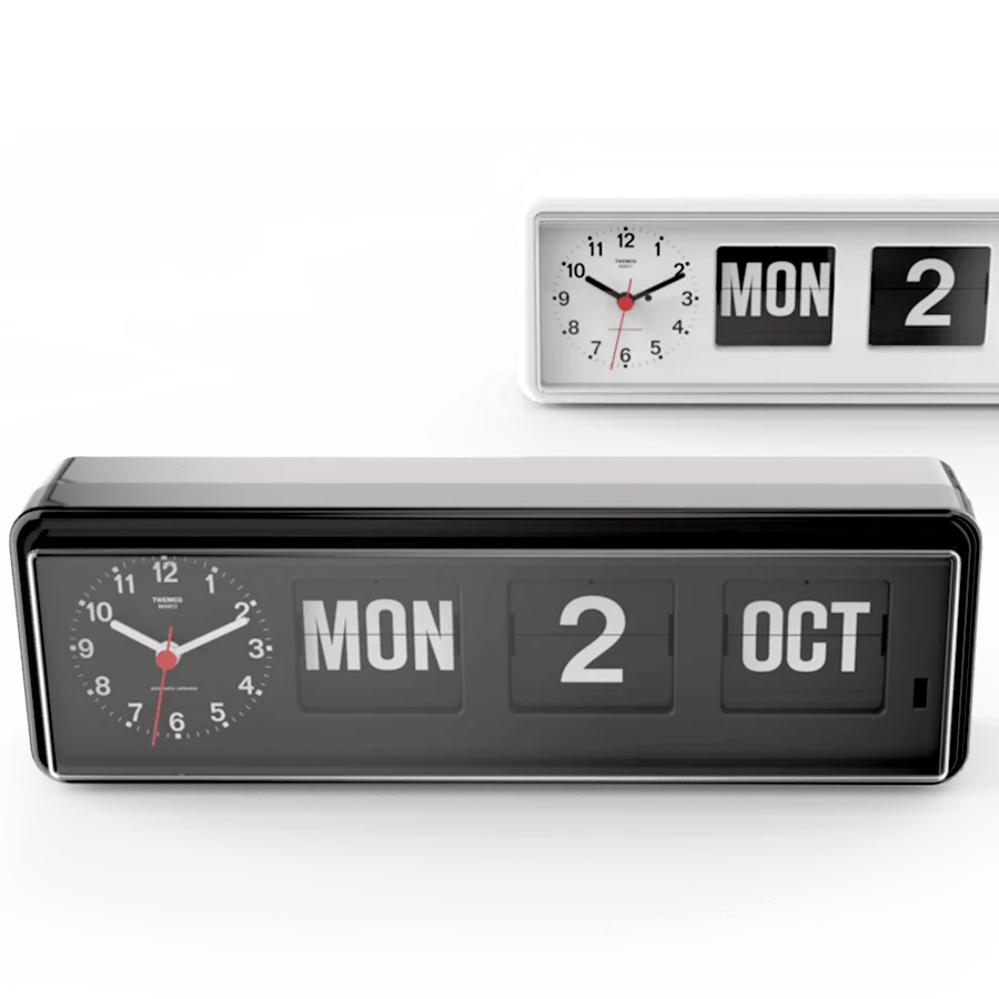 TWEMCO KALENDER FLIP CLOCK BQ-38 SORT