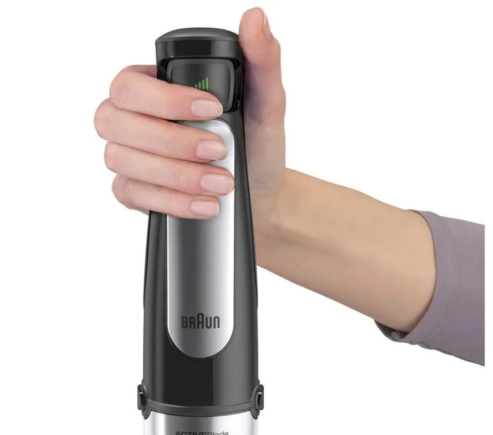Braun MQ 7000X 0,6 L Nedsænkning blender 1000 W Sort, Satin metal