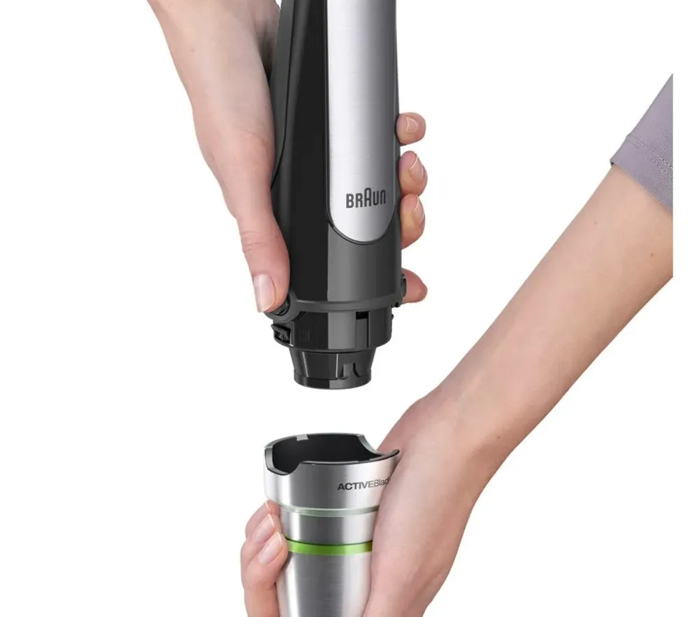 Braun MQ 7000X 0,6 L Nedsænkning blender 1000 W Sort, Satin metal