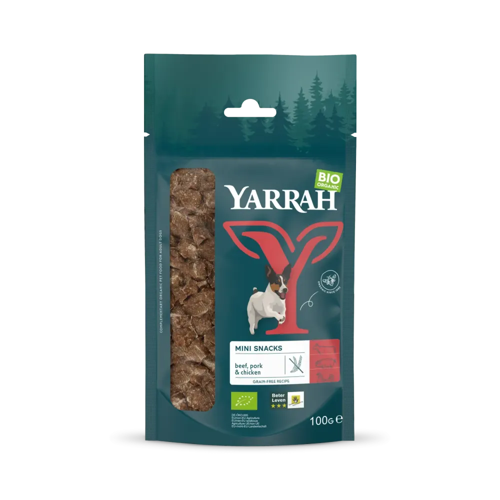 Økologiske Mini Hunde Snacks - 100G - YARRAH