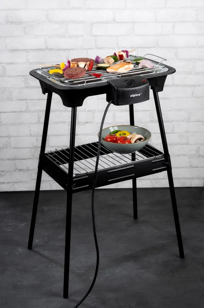 El-grill 2000W med temperaturkontrol – Elektrisk grill til inde og ude