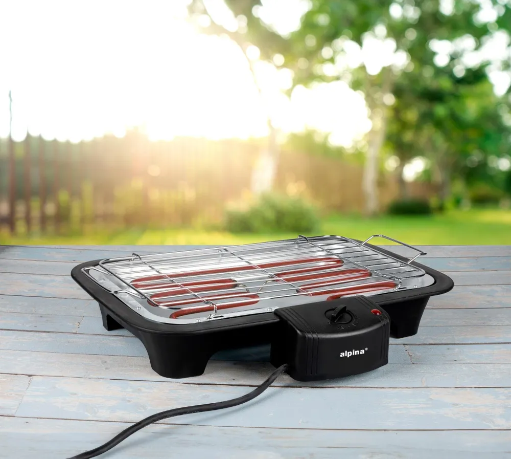 El-grill 2000W med temperaturkontrol – Elektrisk grill til inde og ude