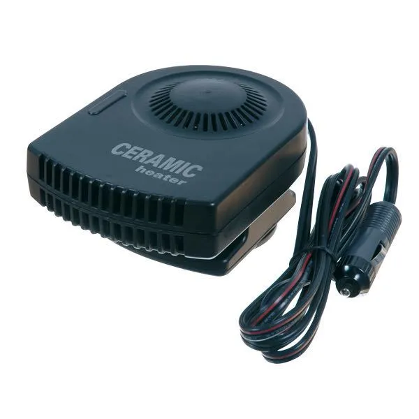 Keramisk Varmer 12V, 150W, Drejbar 90˚/45˚, 1,8 m Kabel