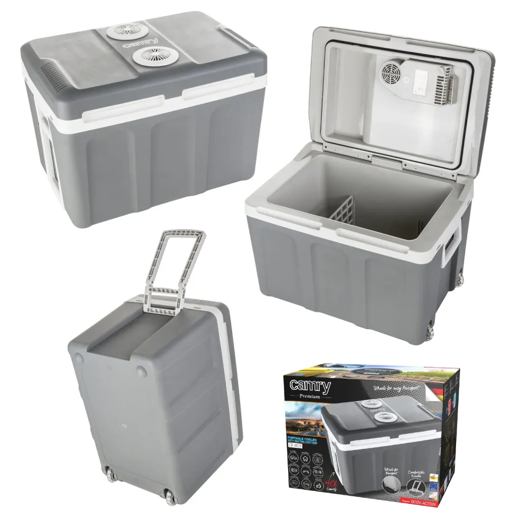 40 Liter Køle- og Varmekasse til Bil – Med Hjul, Dobbelt Strøm og Elegant Design