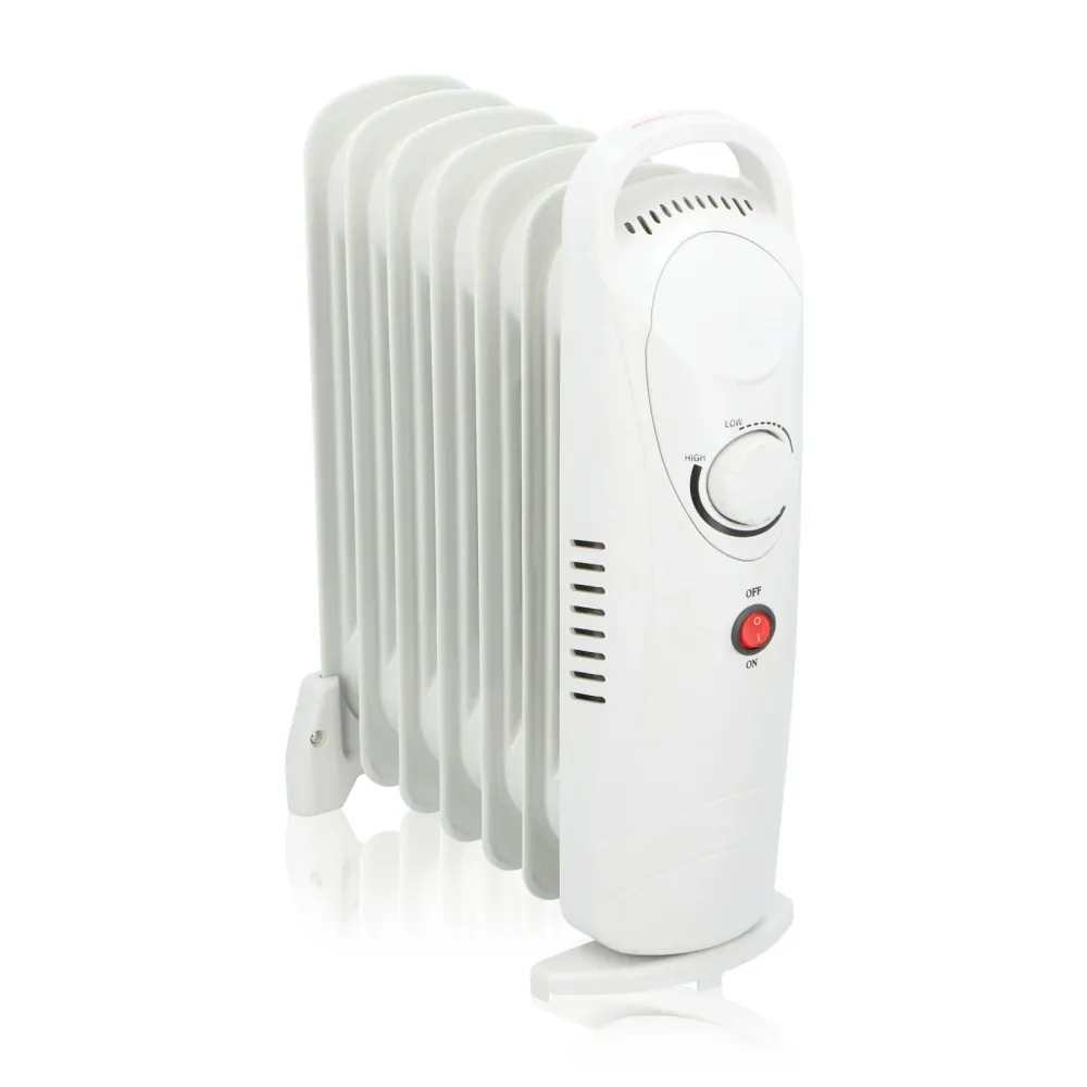 Olieradiator 850W - Hvid med justerbar termostat