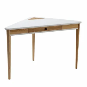 ASHME Hjørneskrivebord 114x85x85cm - Ivory