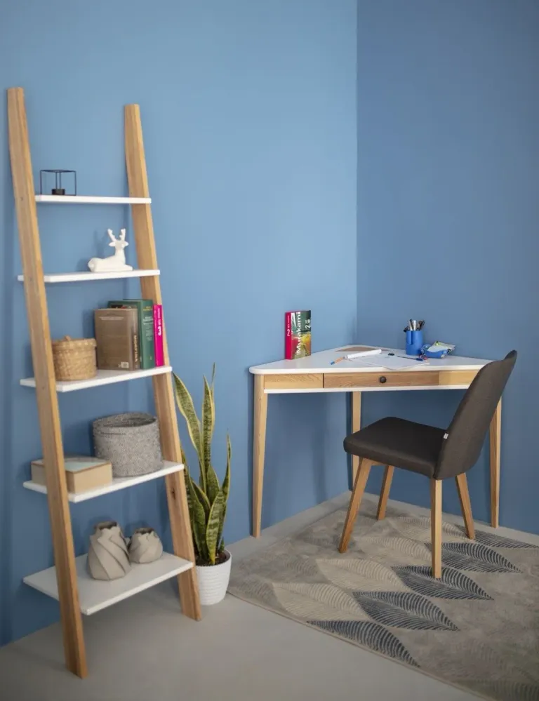 ASHME Hjørneskrivebord 114x85x85cm - Ivory