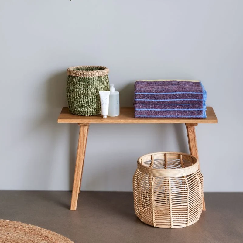 Hübsch Nomad bænk i egetræ på 80x27x48 cm