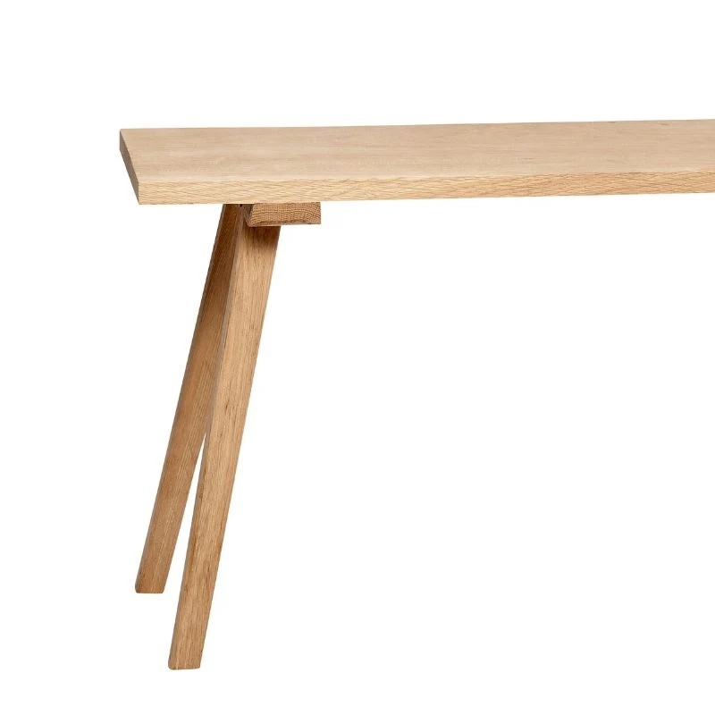 Hübsch Nomad bænk i egetræ på 80x27x48 cm