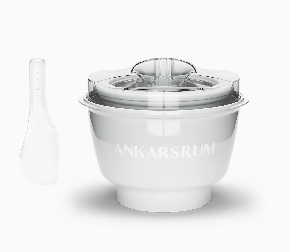 Ankarsrum ismaskine alabast 0,75 liter m spatel