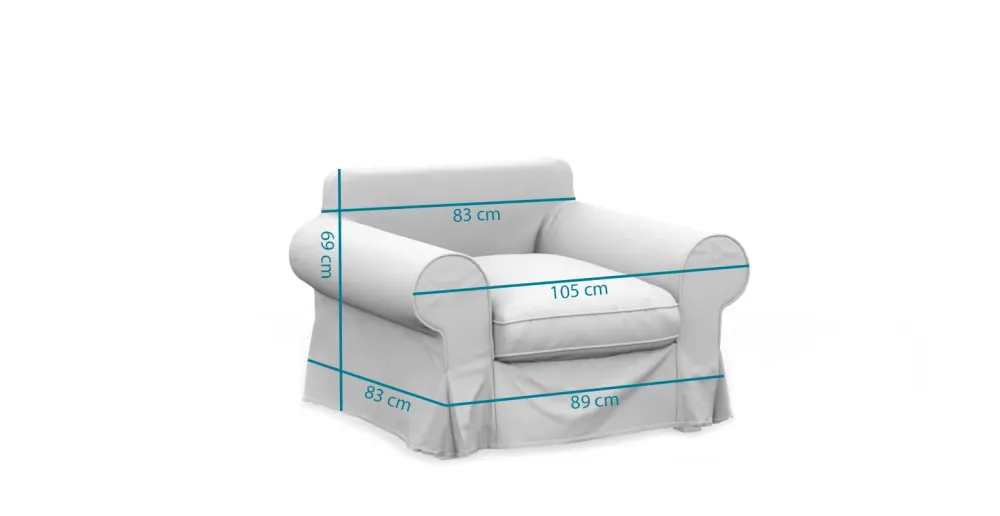 EKTORP IKEA lænestolsovertræk - Natural Off White Comfortly (outlet)