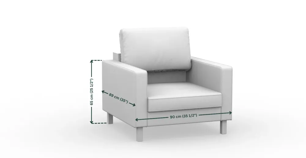 KARLSTAD IKEA lænestol betræk - Swiss Linen Blends Grey Comfortly (outlet)