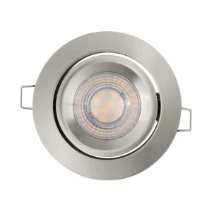 LEDVANCE LED-indbygningsspot, Ø 90 mm, sæt med 3, 3x 5W, varm hvid, trinløs dæmpning via vægkontakt, grå