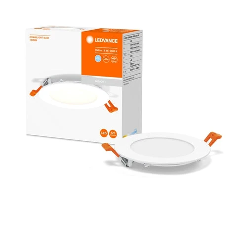 LEDVANCE RECESS SLIM DOWNLIGHT LED-loftslampe, Ø 120mm, 220...240V 8W / 6500K Koldhvid
