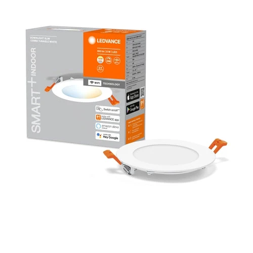 LEDVANCE Wifi SMART+ RECESS SLIM DOWNLIGHT Ø 120mm TW 8W Tunable White, 3000...6500K