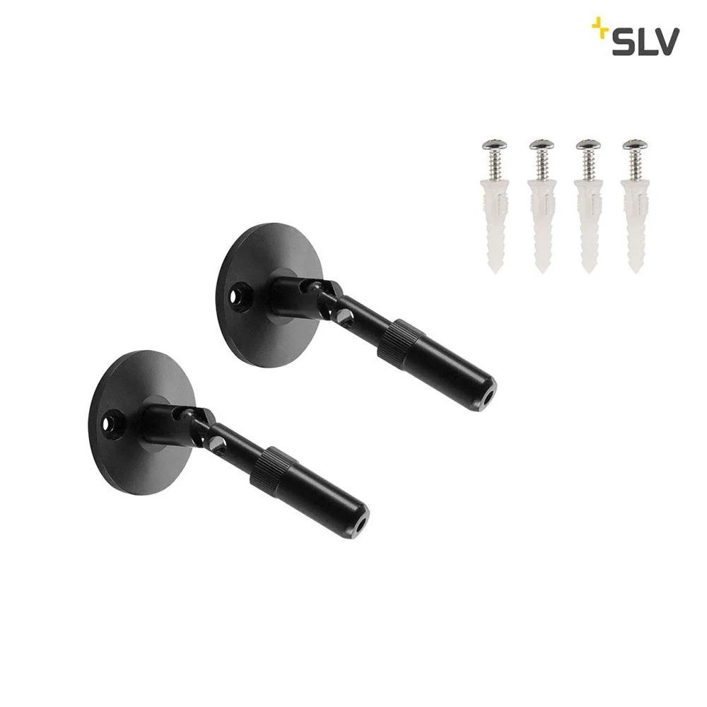 Vægindehaver til Tenseo Niedervolt Rope System Lang Black 2 stykker