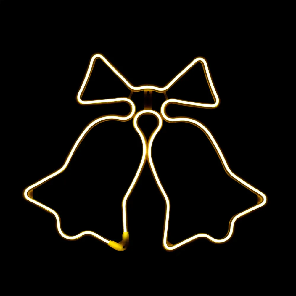 Neon Bell - 62x51 cm - Varm hvid