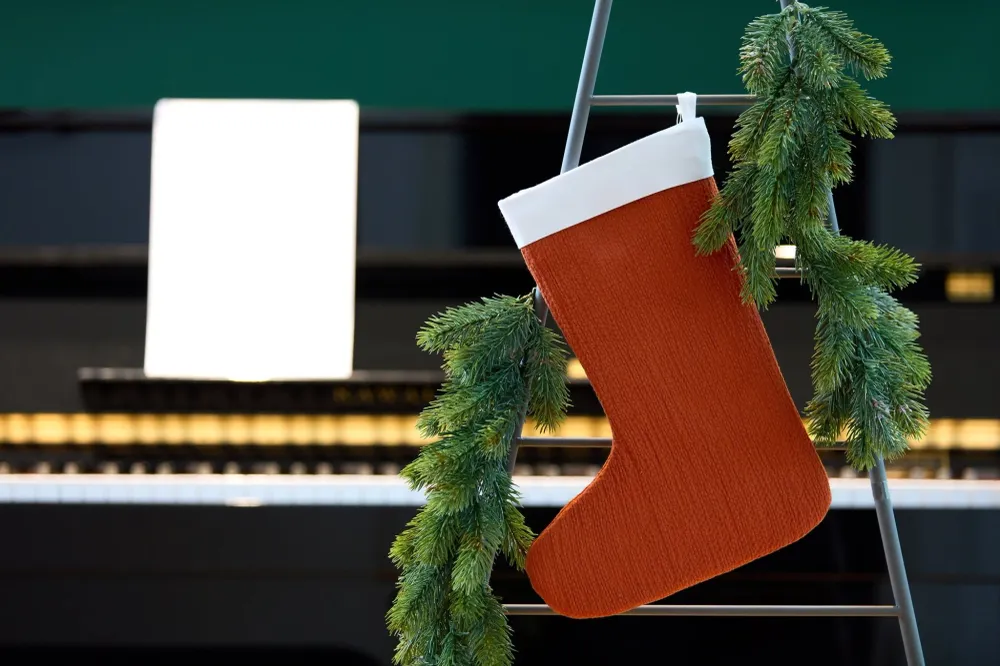 Julesok dobbelt crepe rød efterårsrød