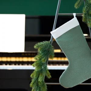 Julesok dobbelt crepe grøn jade