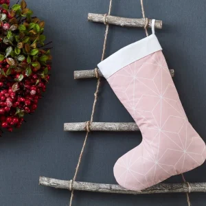 Julesok hvide tynde diamanter på gammel pink