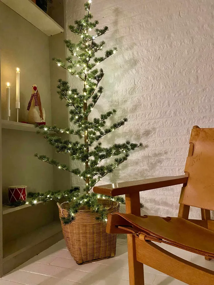 Cedertræ uden sne - Ink LED lyskæde - 170cm
