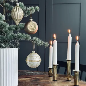 Julekugler i glas GOLD - Pakke med 3 stk