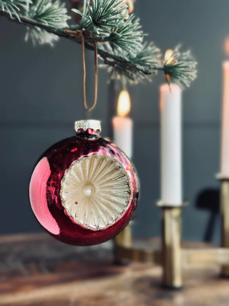 Julekugler i glas - Pakke med 4 stk