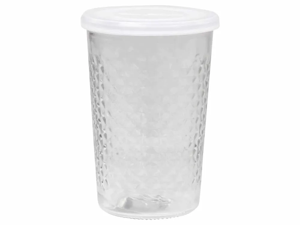 Fransk kaffeglas m. mønster og låg - 500ml