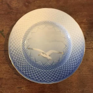 Bing & Grøndahl. Måge med guld, Kagetallerken #306