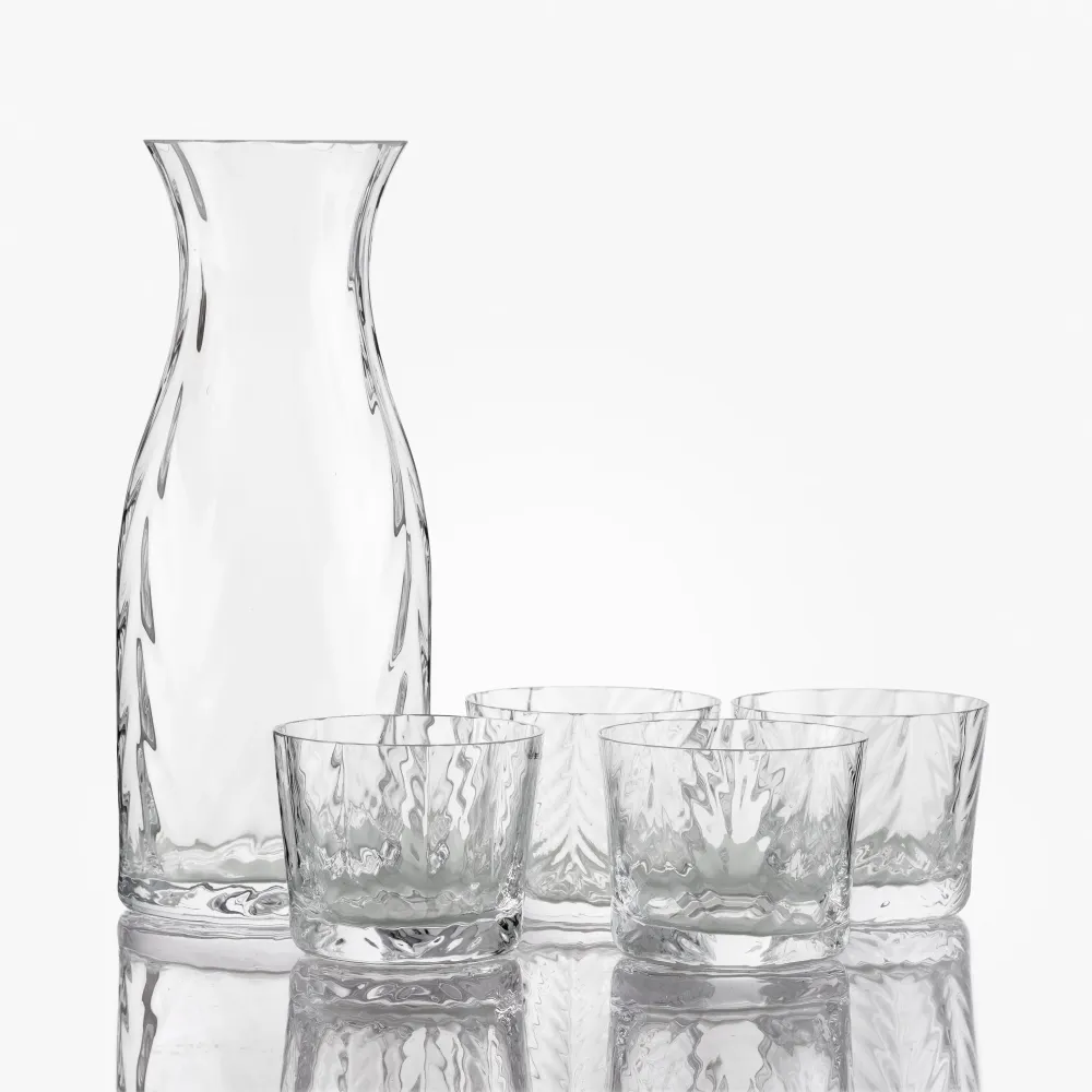 Herrringbone Pitcher Baltic Sea Glass