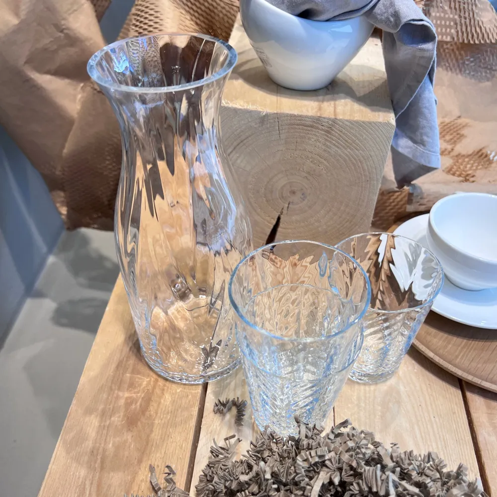 Herrringbone Pitcher Baltic Sea Glass