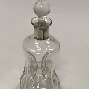 Holmegaard Dragsted Glas Karaffel med sølvbånd