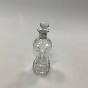 Holmegaard Dragsted Glas Karaffel med sølvbånd
