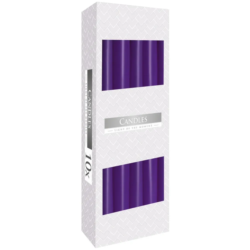 Keglelys Lavendel 10 Pakke