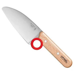 Opinel Le Petit Chef kokkekniv med afrundet spids og fingerbeskyttelse til børn