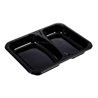 Bakke 2-rum 2227-2L 330/440 ml 227x178x30 mm CPET Sort,360 stk/krt