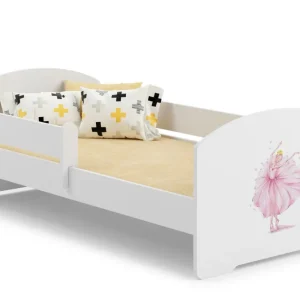 LUK børneseng 160x80 med gelænder - Prinsesse i en krone