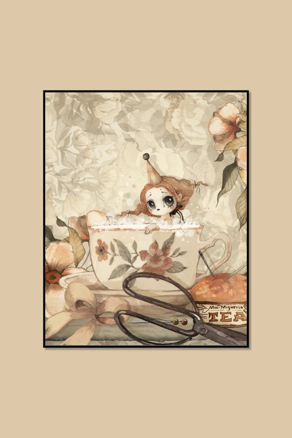 Tea Bath Plakat 40x50 cm - Mrs. Mighetto