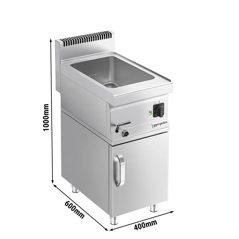 Bain Marie - 1 x 1/3 og 1 x 1/2 - inklusive understel med 1 dør