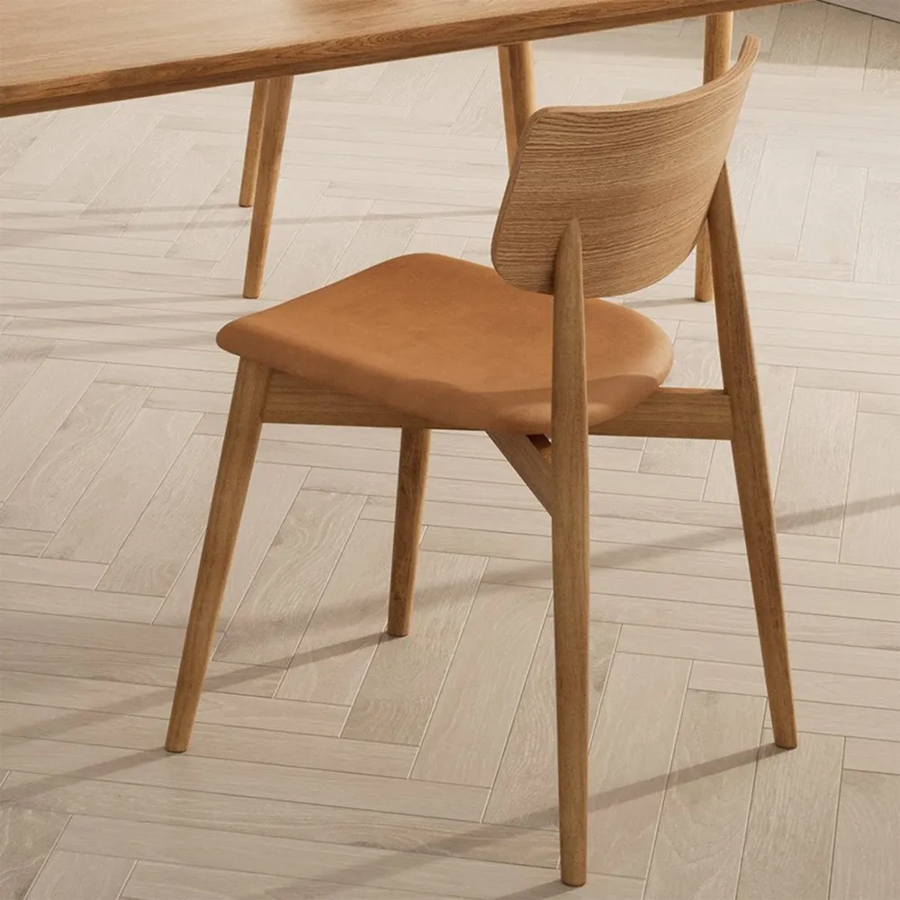 2 x Chiara Chair Egtræ, Natural Oil, Brandy FLP Espresso Finish