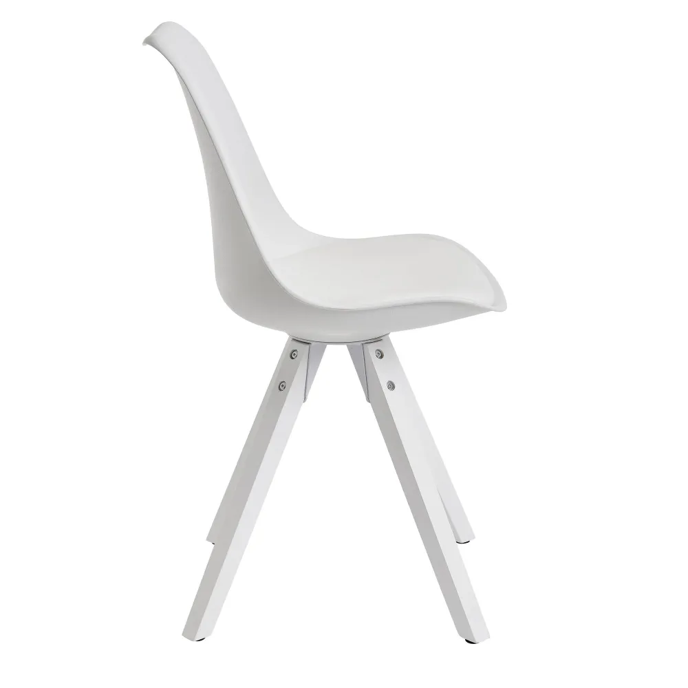 Sæt med 2 x spisebordsstole, skandinavisk look, pearl