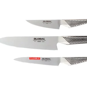 Global - Knivsæt 3 dele - GS-1, GS-11, G-2 - chromed