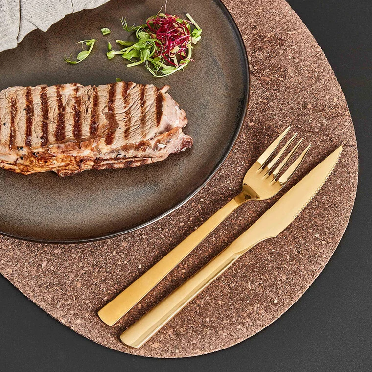 WHOLE steaksæt guldfarvet