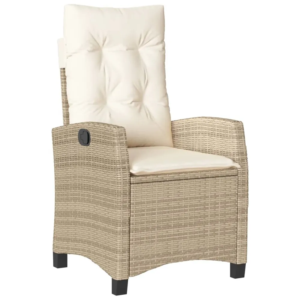 Spisebordssæt Til Haven 9 Dele Med Hynder Polyrattan Khaki 2