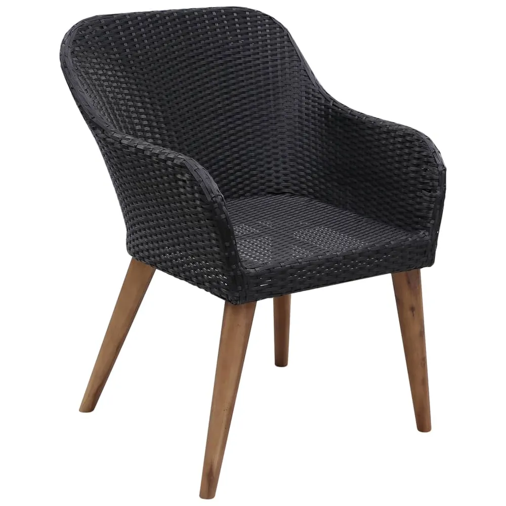 Udendørs Spisebordssæt 7 Dele Med Hynder Polyrattan 6
