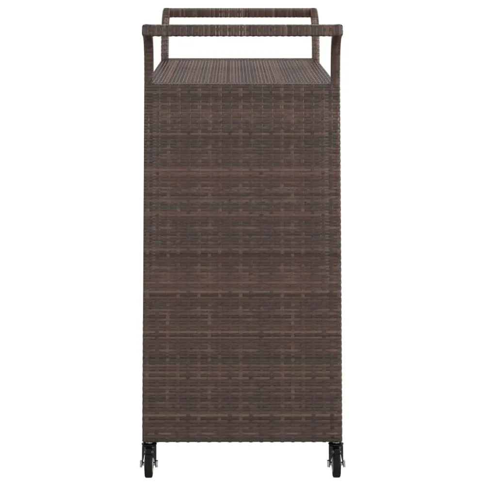 Barvogn Med Skuffe 100X45X97 Cm Polyrattan Sort