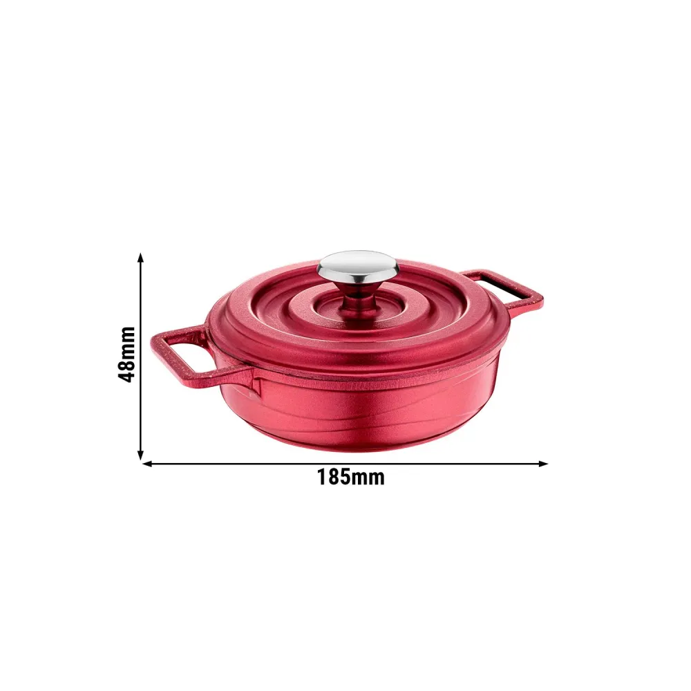 Pocket støbejernspande med støbejernslåg - Ø 140 mm - højde 48 mm