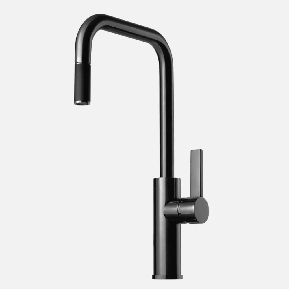 Tapwell ARM985 køkkenarmatur m/udtræk - black chromium